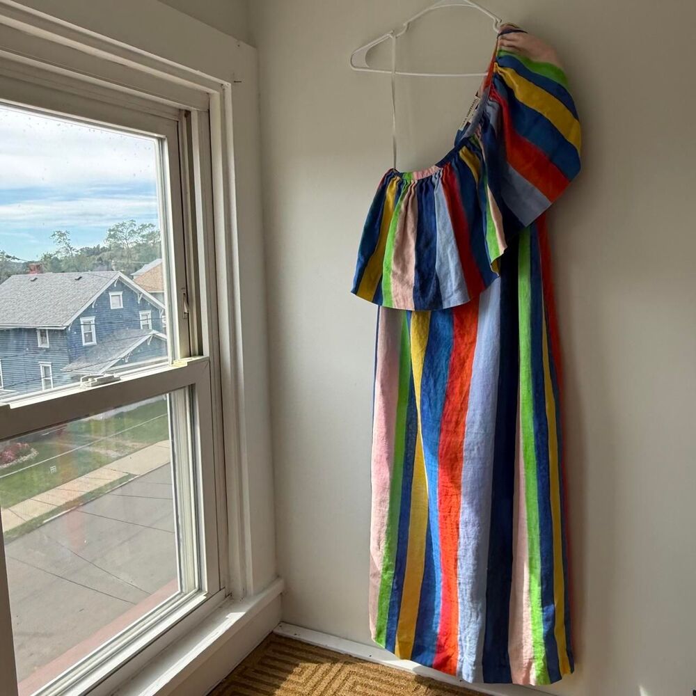 100% Organic Linen Mara Hoffman Rainbow Dress